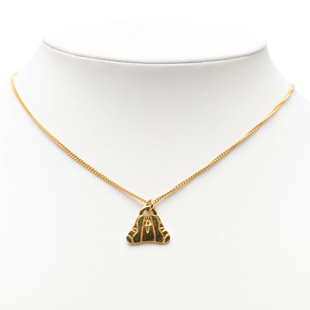 Pre-Loved Dior Gold Plated Bag Pendant Necklace - Picture 5 of 5